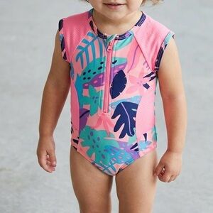 Cat & Jack Toddler Girl's Size 18 Month Pink Floral One Piece Swimsuit Host Pick